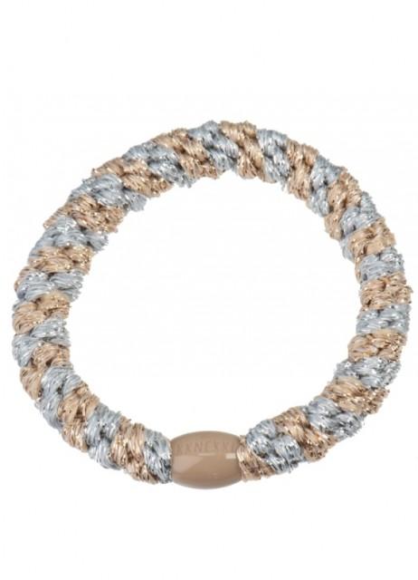 SILVER BEIGE GLITTER STRIPE